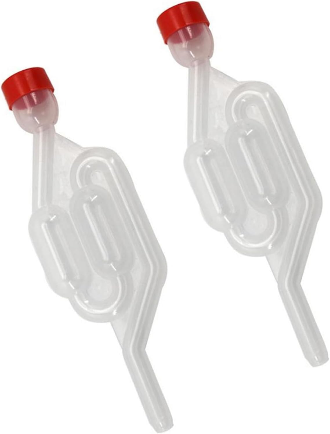 2Pcs Plastic Exhaust Valve Transparent Bubble Airlock Sets for Wine Fermentation