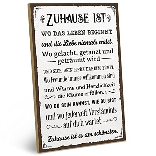 Holzschild mit einem Spruch