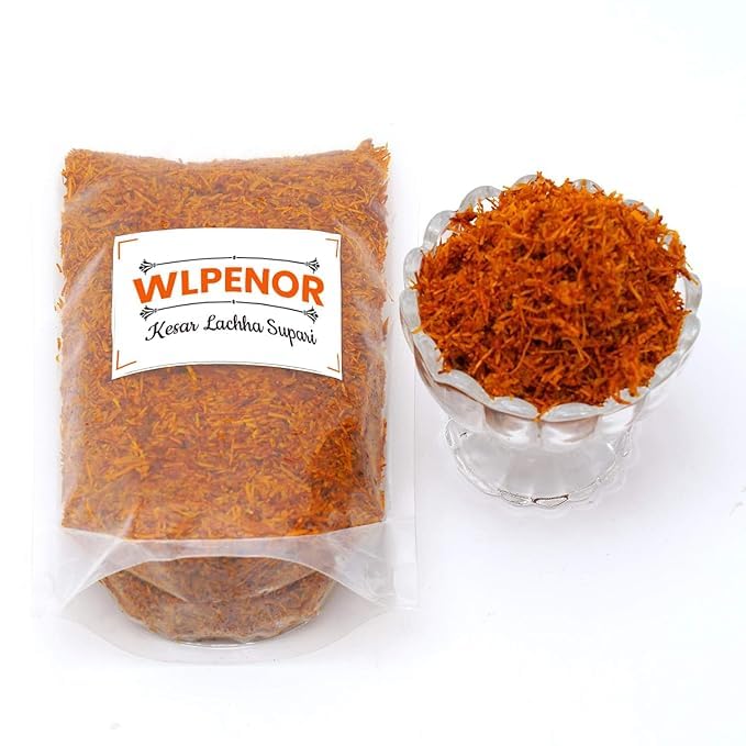 WLPENOR Premium Kesar Lachha Supari – Saffron Flavoured Betel Nut | Traditional Indian Mouth Freshener | Digestive Mukhwas for Fresh Breath & Digestion (400g) - Image 4