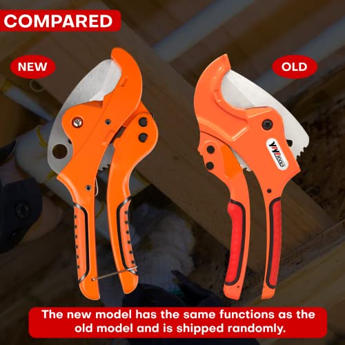 Yyiyitools Ratchet-Type Tube And Pipe Cutter For Cutting O.d. Pex, Pvc, And Ppr Plastic Hoses And Plumbing Pipes Up To 1-5/8"" Inches, Ideal For Home Working And Plumbers", 42Mm,1-5/8'''.Od(Qf-1-003) #TOP2