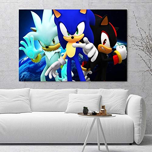 UHvEZ Juego de Dibujo de Sonic Hedgehog Rompecabezas de Madera 1000pcs Rompecabezas de Madera, Rompecabezas para Adultos, Juguetes educativos para niños 50x75cm Cover