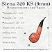 Savinelli Siena 320 KS - 9mm Italian Hand Crafted Wood Briar Pipe, Arthur Shape