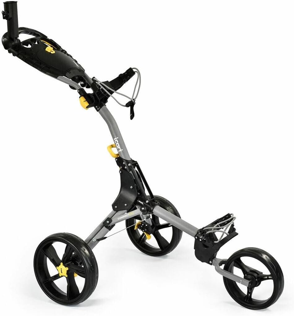 iCart Compact Evo 3 Wheel Push Golf Trolley Grey/Black