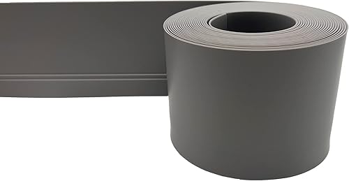 Base de vinilo flexible para pared, moldura de piso, zócalo de PVC, 19.68 pies de largo x 3.15 pulgadas de ancho, diseño de doble pliegue para una