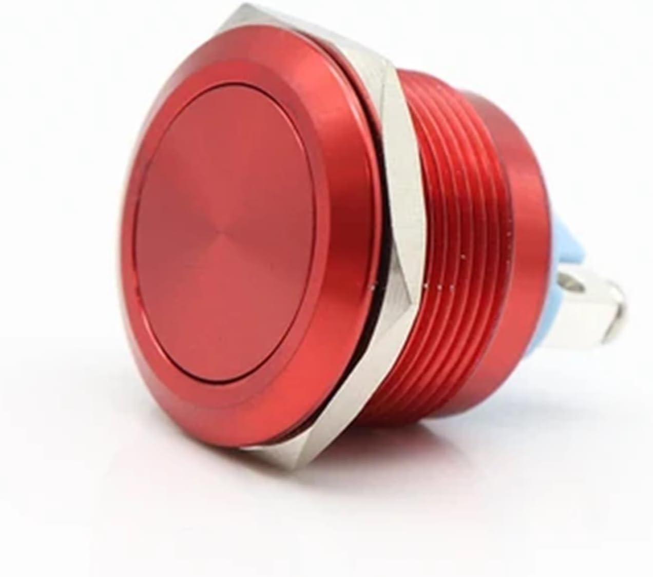 16/19/22mm high/Flat Round Metal Button Switch self-Reset Instant doorbell Control Color Waterproof IP65(16mm,Flat Head_YE LLOW)