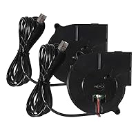 Vista 17 de UMLIFE 2 PCS 75mm 5V USB Fan 75mm x 15mm Fan 5V USB DC Brushless Cooling Blower Fan