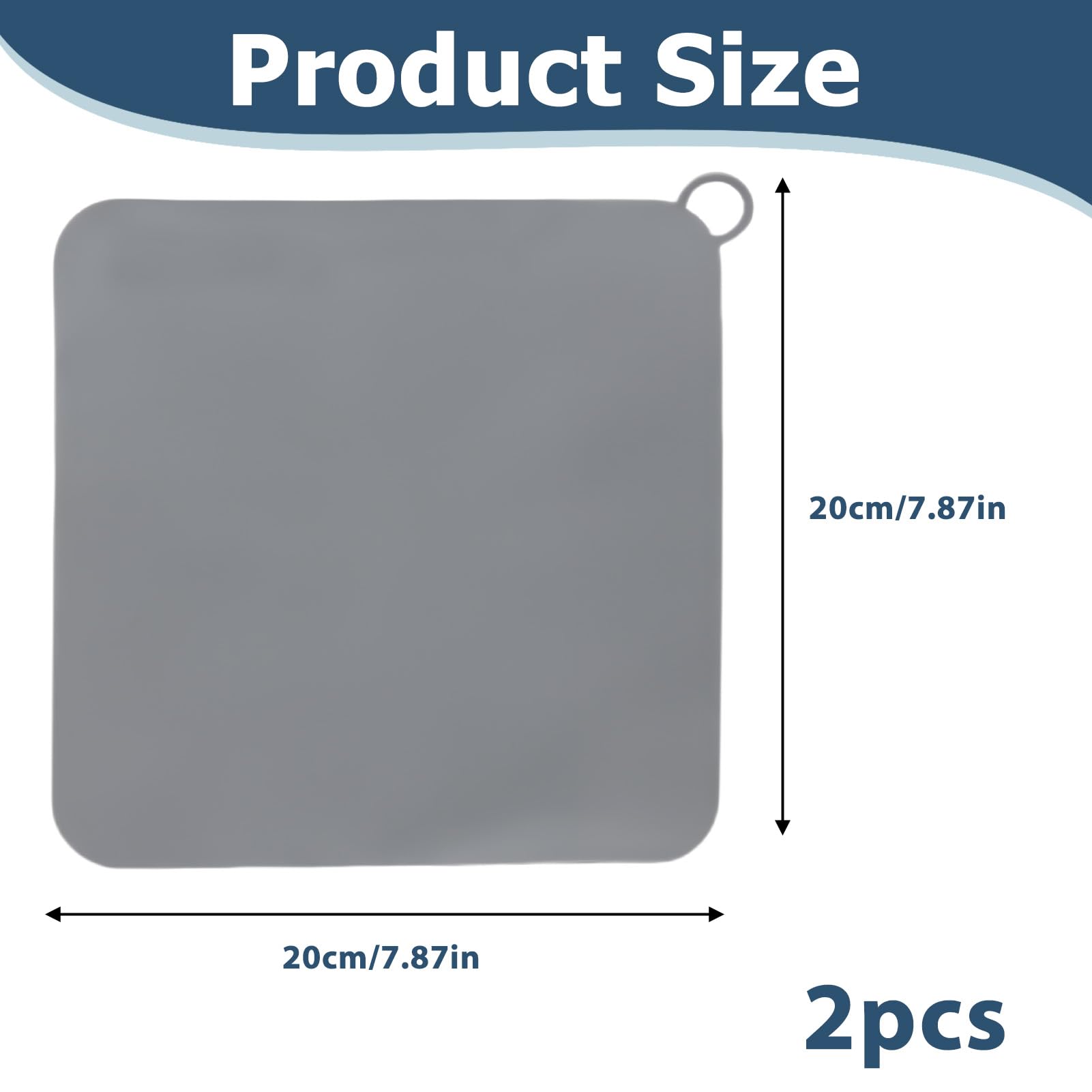 Tapón de ducha antiolor, 2 unidades de silicona gris 20x20, ideal para el desagüe del baño, solución eficaz contra los malos olores, protección duradera de tu sanitario