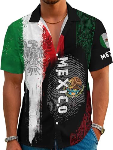 Men's Hawaiian Shirt Short Sleeve Casual Button Down Shirt Novelty Print Tropical Beach Shirt