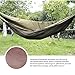 Kalastussaari Camping Hammock, Lightweight Double Hammocks with Anti-Sting Mesh & Side Pocket & Storage Bag, Army Green Camping Gear for Outside Hiking Beach Backpack Travel/114x55 Inch