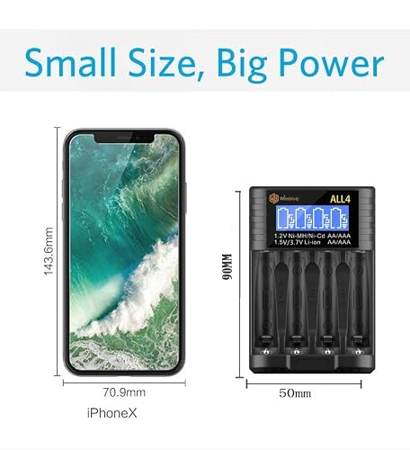 All4 1.5V Lcd Li Ion Universal Battery Charger Rechargeable 1.5V Battery Charger With C Usb Input, Universal Battery Charger For 1.5V/1.2V/14500 Li-Ion Rechargeable Aa Aaa Batteries #TOP2