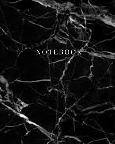 Notebook - Marble Black Cover: (8 x 10) Writing Journal, 100 Pages, Smooth Matte Cover Paperback – July 24, 2017