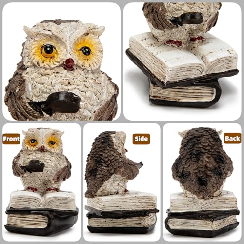 Estatua de Búhos Lectores, Set de 2 Figuras Decorativas miniatura 5