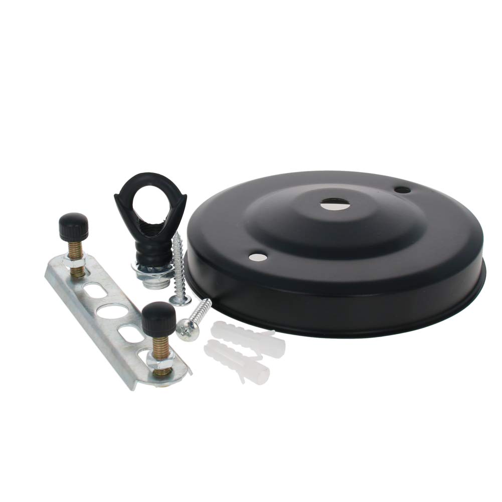 Othmro 110mmx25mm Light Ceiling Plate Chassis Base Black Pendant Light Accessories for DIY Pendant Lighting 1 Pcs