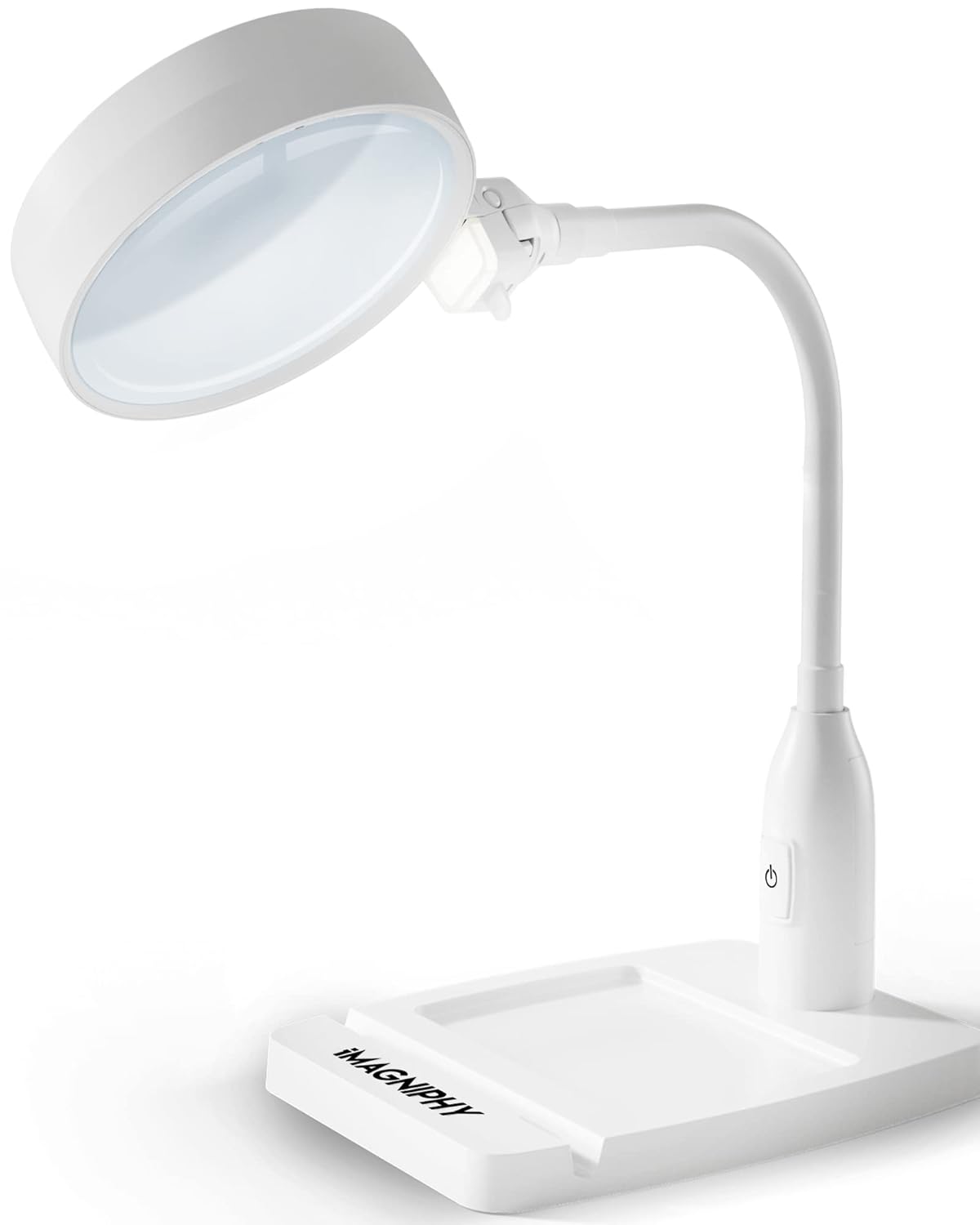 iMagniphy 8X Lighted Desktop Magnifier Extra Large 5.5 Inch Lens