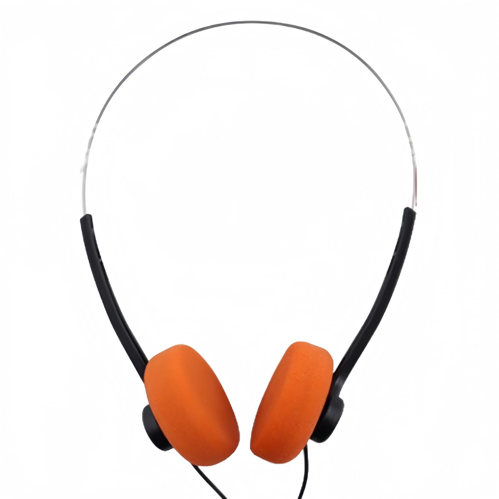 Retro Over-Ear Headphon Retro Wired Headphones Retro Orange Foam, Headphone with Adjustable Headband for Most Mobile Phones Playback Pevices Headphones (Orange)-image-19