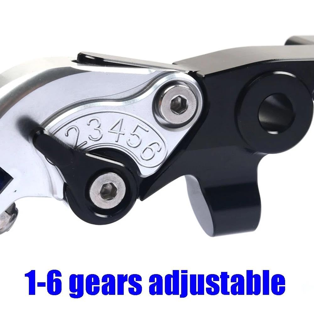 Bremshebel Für HYOSUNG Für Aquila GV125 GV125S GV 125 S GV 125S Motorrad Einstellbare Bremskupplungshebel Griffbremshebel(Gray Black)
