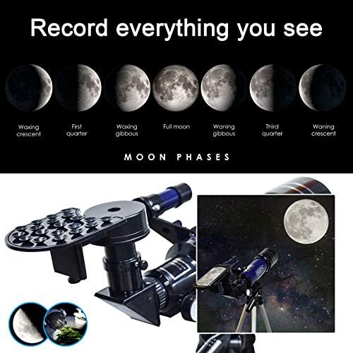 EMARTH Telescope for Kids Beginners Adult, 70mm Astronomical Refractor Telescope with Adjustable Tripod & & Finder Scope- Portable Travel Telescope Perfect for Kids Children Teens