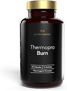 Protein Works - Thermopro Burn Tablets | Preworkout Supplement With Caffeine | Reduces Tiredness & Fatigue | 90 Capsules