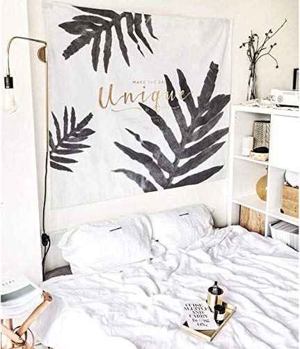 Tapisserie blanche en polyester imperméable salon tapis de bain feuille