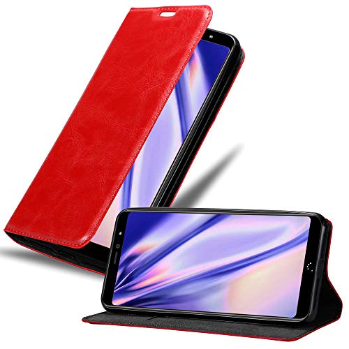 Cadorabo Funda Libro para BQ Aquaris X2 en Rojo Manzana   Cubierta Proteccíon con Cierre Magnético, Tarjetero y Función de Suporte   Etui Case Cover Carcasa
