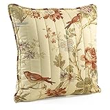 Waverly 11396020X020PPY Charleston Chirp 20-Inch by 20-Inch Square Quilted Decorative Pillow
