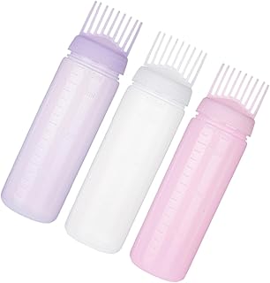 FRCOLOR 3 Pçs Frasco Aplicador De Óleo De Cabelo Frasco De De Cabelo Aplicador De Raiz Para Tingimento De Cabelo Shampoo Pente Tingimento De Cabelo Frasco Aplicador De  