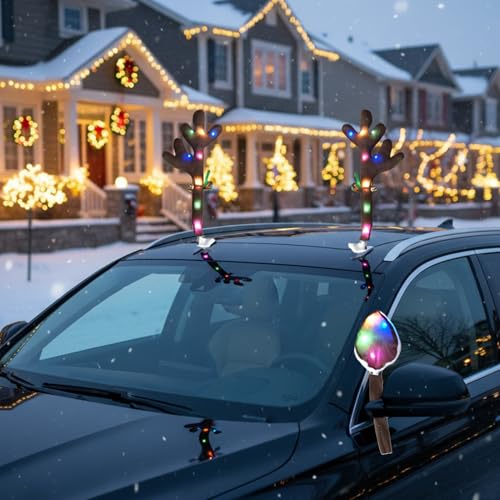Kit de reno para coche con luces LED: decora tu coche en Navidad sin dañarlo 2