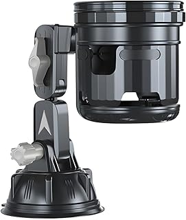 Multifunktionaler Getränkehalter Auto, Saugnapfhalter Auto Becherhalter, 2 in 1 Verstellbare Faltbarer Getränkehalter mit Zungenspatel für Boot Kajak Surfbrett Wohnmobil RV Truck