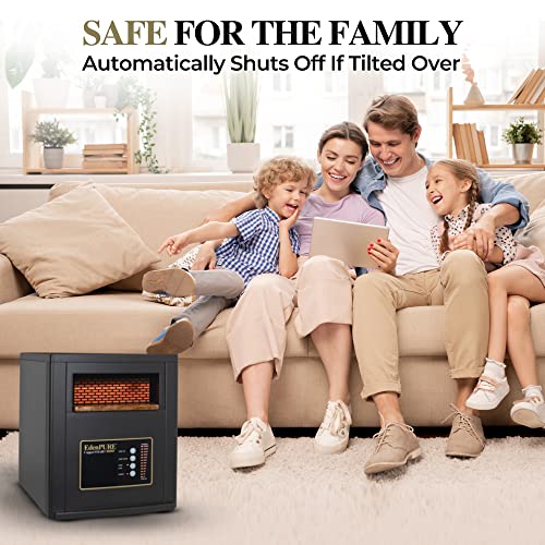 EdenPURE CopperSMART Electric Space Heater - ETL Listed, 1000 to 1500 Watt Portable Heater for Large and Small Rooms - Energy Efficient, Infrared, Lifetime Filter