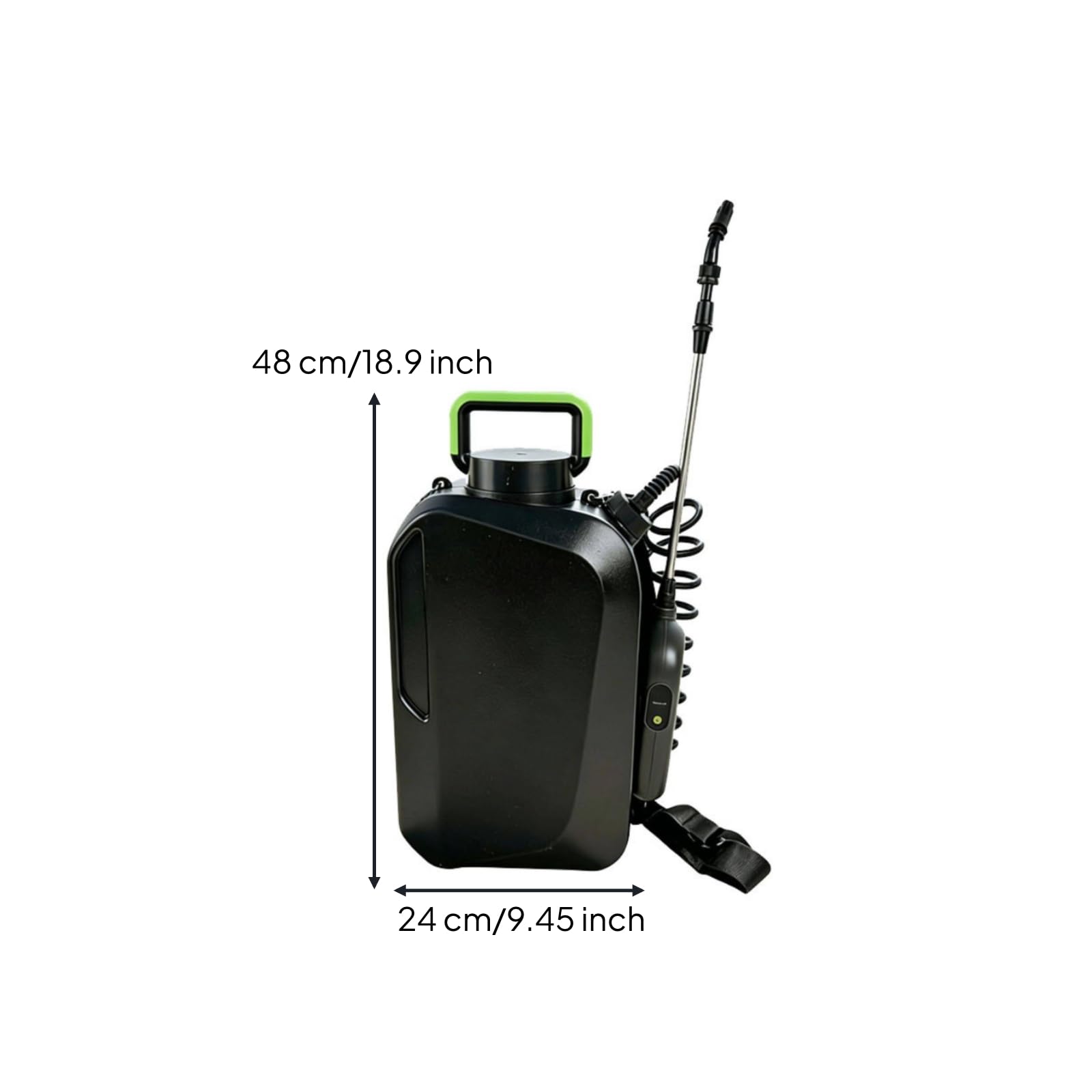Pulverizador Eléctrico Mochila Jardín 12L Atomizador Rociador Aspersor Recargable con Enrollada Flexible y Gatillo Cómodo y Estable Adecuado para