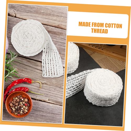 Hohopeti Baumwoll fleischnetz Rollbratennetz für Kochen und Räuchern Elastisches Bratennetz zum Fixieren von Fleisch Vielseitig für Rouladen Hähnchen Schwein Einfach Anzuwenden und