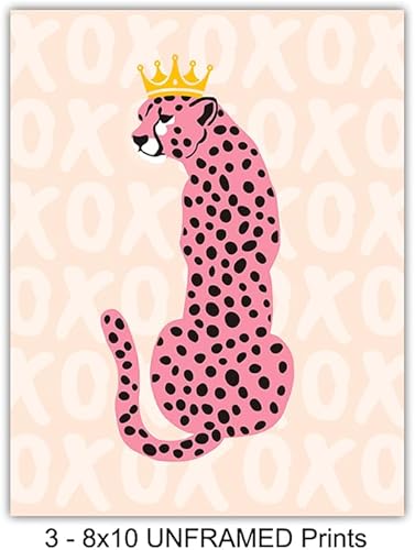 Miniatura 4 de Retro style Cheetah Wall Art - Cheetah Print Boho-chic Living room Wall Decor Aesthetic - Trendy Funky VSCO Room Decor - Minimalist Poster Set -