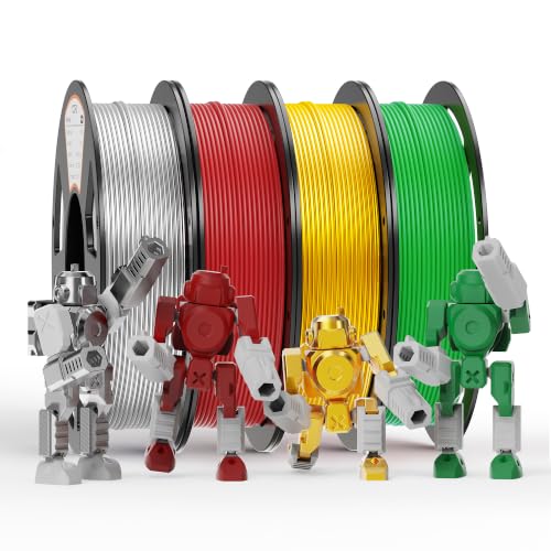 Image of YOOPAI PLA Filament 1.75mm, 250g PLA+ & Silk Bundle, 4 Rolls