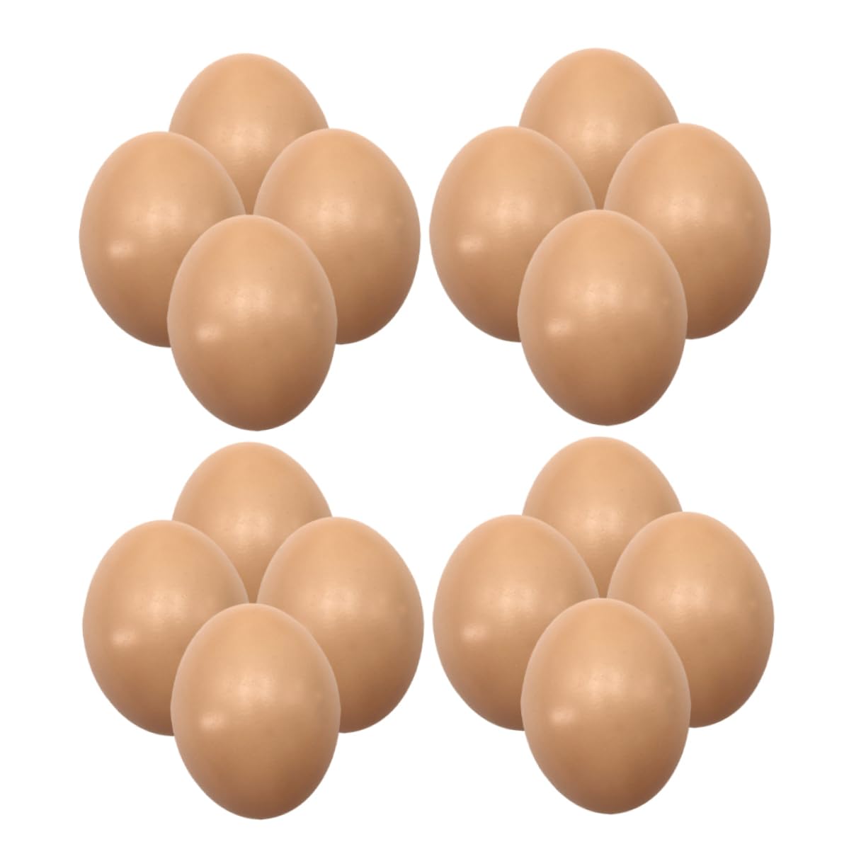 Garneck 20pcs Simulation Fake Chicken Eggs Decorative DIY Blank White for Party Favors Kitchen Decor