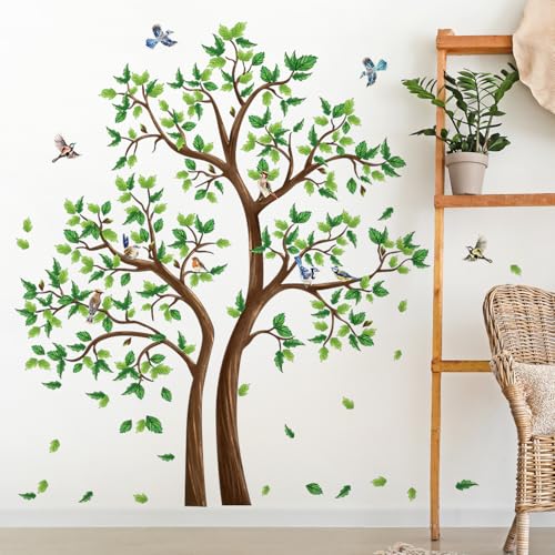 Vinilos Decorativos 3D Árbol y Pájaros 39.4x31.5 in miniatura 1