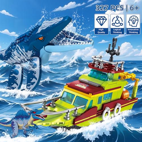 3 IN 1 Ozean Explore Dinosaurier Bauspielzeug Kompatibel mit Dinosaurier Park World… – Ansicht 2
