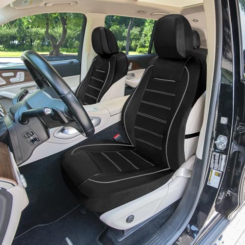 Image of Universal Fit Premier Leatherette Seat Covers - Full Set - Gray