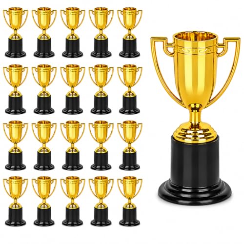 Juvale Mini Trophies Bulk - 4 in, Gold-Plated Plastic...