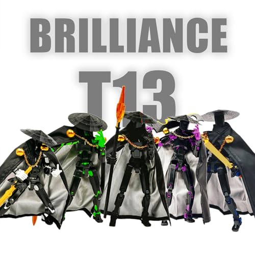 Image of T13 Assembly Completed Action Figures, 3D Printed T13 Multi-Jointed Movable, Dummy Hand Painted Figure, Desktop Decorations Game Gifts (White)