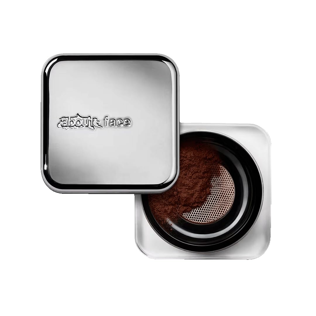 about-face Curtain Call Set & Smooth Loose Powder Ovation – Lightweight, Oil-Absorbing Setting Powder with Rice Starch & Corn-Based Talc Alternative – Vegan, Cruelty-Free – 0.35oz (Very Deep)