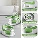 Baby Bath Seat for Babies 6 Months & Up - Toddler Bath Seats for Baby Sitting Up with 4 Suction Cups & Soft Cushion, Non-Slip Infants Shower Bathtub Chair for Newborn Boys Girls, Green