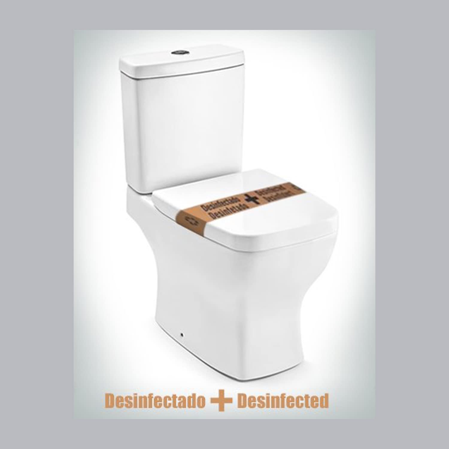Precinto de garantía WC ecológico. Papel 100% reciclable - apto para tirar al WC. 5 cm de ancho | 1000 unidades por caja | Papel ecológico con mensaje en varios idiomas 55x5 cm | 1000 unidades