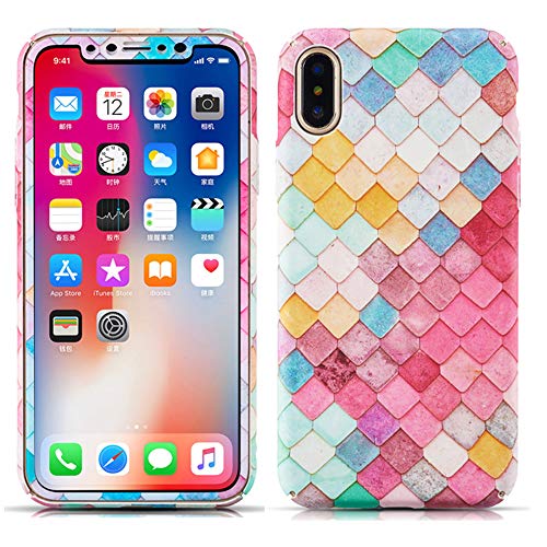 Funda para iPhone X con diseño de sirena, rosa, iPhone X