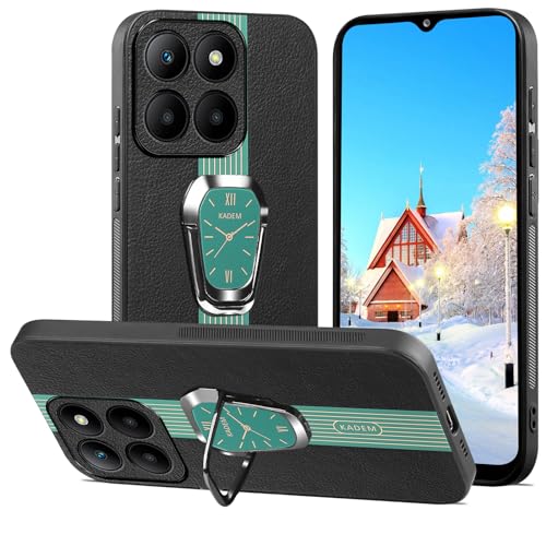 Protection Honor X8b en cuir vert avec support pour streaming
