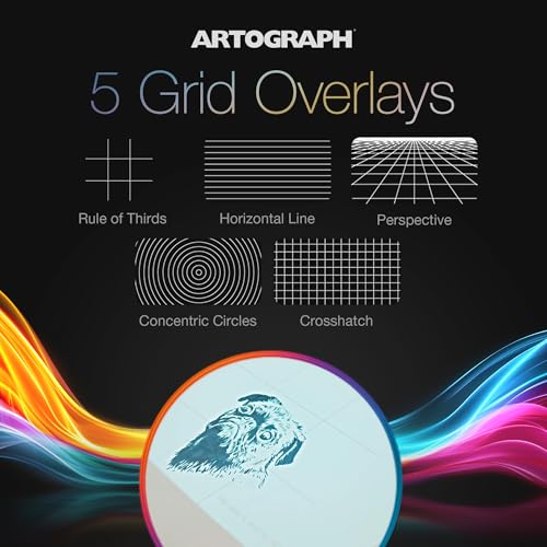 Image of Artograph Flare 100 Digital Art Projector with Adjustable Monopod Stand, Blue /Black - 1080p Native Resolution, Built-In Art Grids for Drawing and Tracing, WiFi and HDMI Compatible