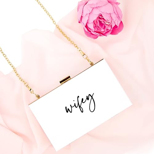 Miniatura 3 de Andaz Press Colección de monedero de mano de acrílico, color fantasía (Wifey)