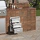 VEVOR Outdoor-Küchenschubladen Schubladen Außenküche, 40 x 55 x 45 cm, Bündig Montierte, Dreifach Zugängliche Grillschubladen mit Edelstahlgriff, Grillinsel-Schubladen für Außenküchen