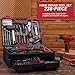 Drill Tool Set：Tool Kit with 12V Power Cordless Drill Hand Repair Tools Box with Drill, Home Tool Kits for Men & Women, Hand Drill Set Perfect for Homeowner, Diyer, Handyman - Red