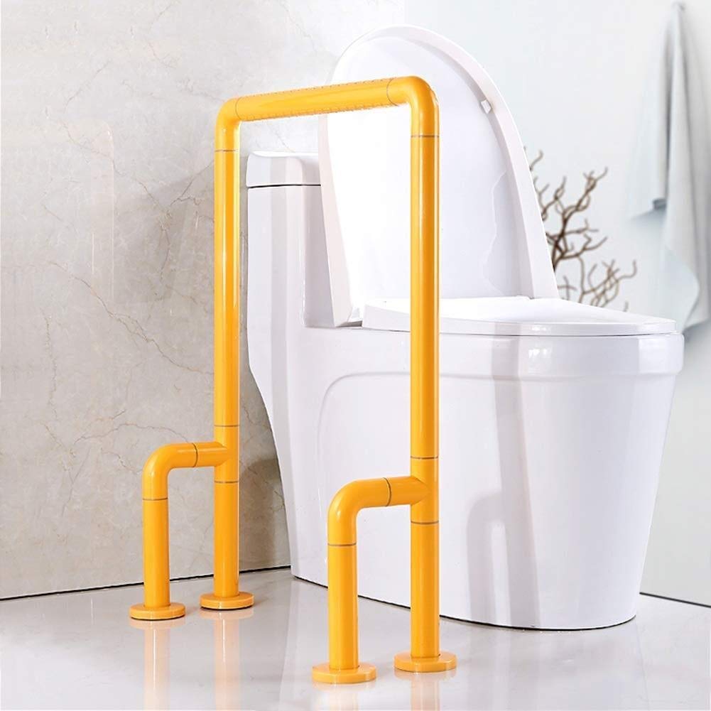 Barra di Sostegno, corrimano di Sicurezza per WC con Presa Antiscivolo per Anziani, disabili, disabili, Barra per Bagno per Donne Incinte (Giallo)