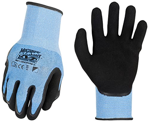 Mechanix Wear: SpeedKnit CoolMax Work Gloves - 13-Gauge Shell with Evaportative Cooling Technology, Foam Latex Palm Coating with Textured Grip (Large/XLarge, Black)